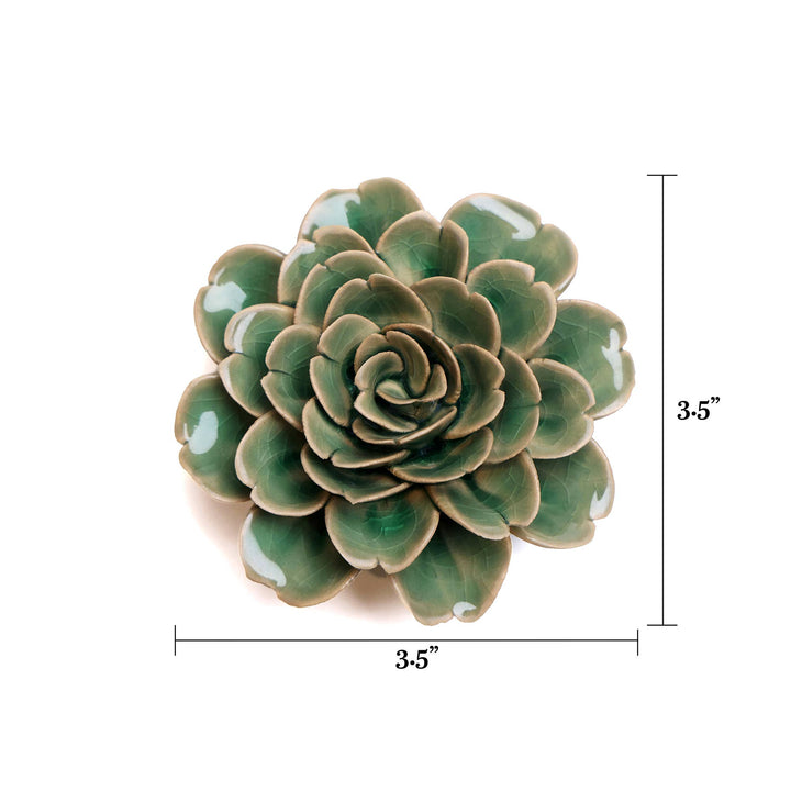 Hand Made Ceramic Wall Flower: Caramel