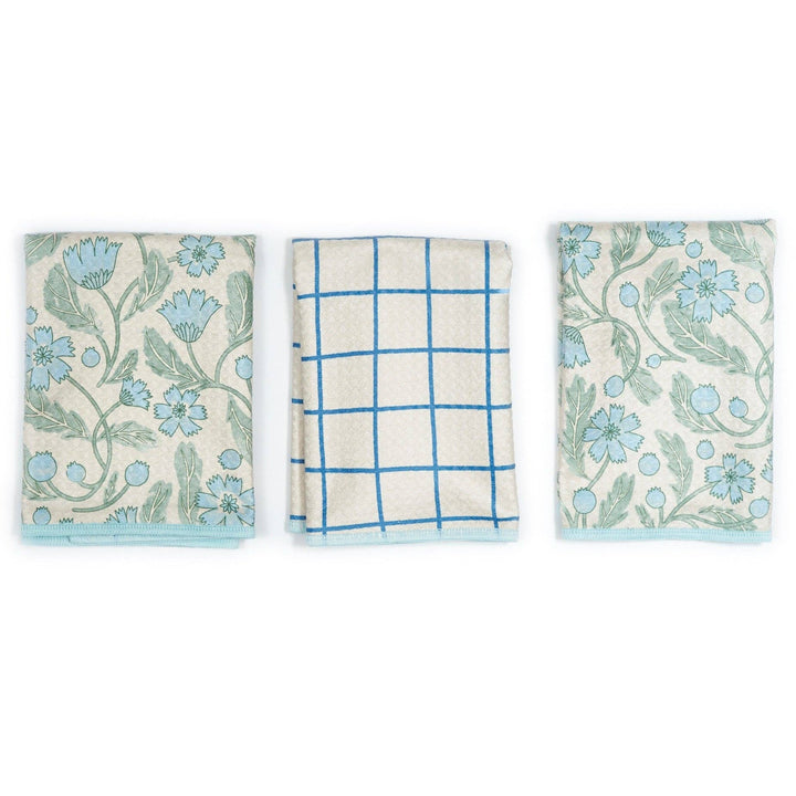 Mighty Mini Towel (Set of 3) Reversible - Jen Owens Frenchie: Sage