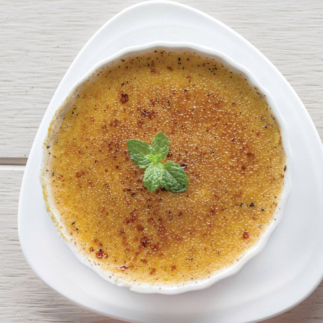 Porcelain Creme Brulee Dish – 5in Round Fluted Ramekin