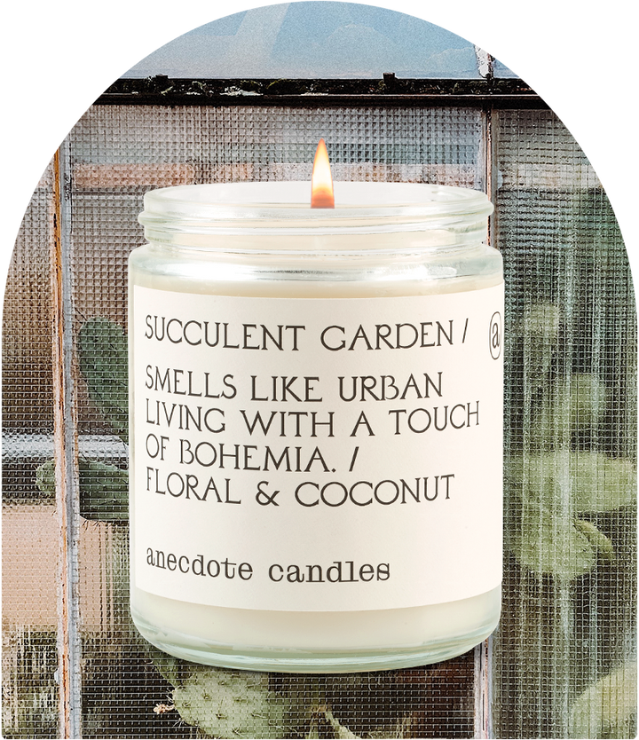 Succulent Garden (Floral &amp; Coconut) Candle: 7.8 oz Glass Jar