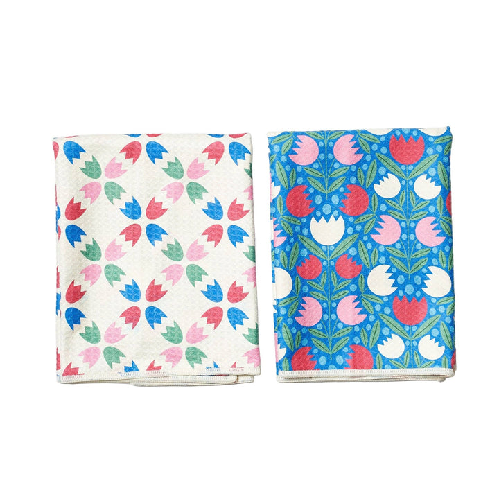 Double Duty (set of 2) reversible - RJW Spring Growth: Blue