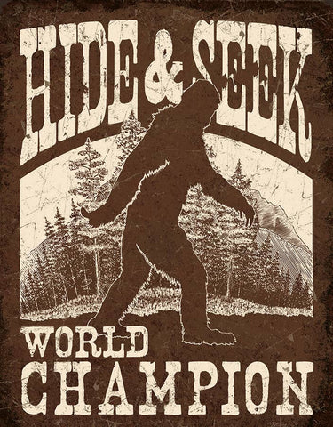 Big Foot - Hide & Seek Tin Sign