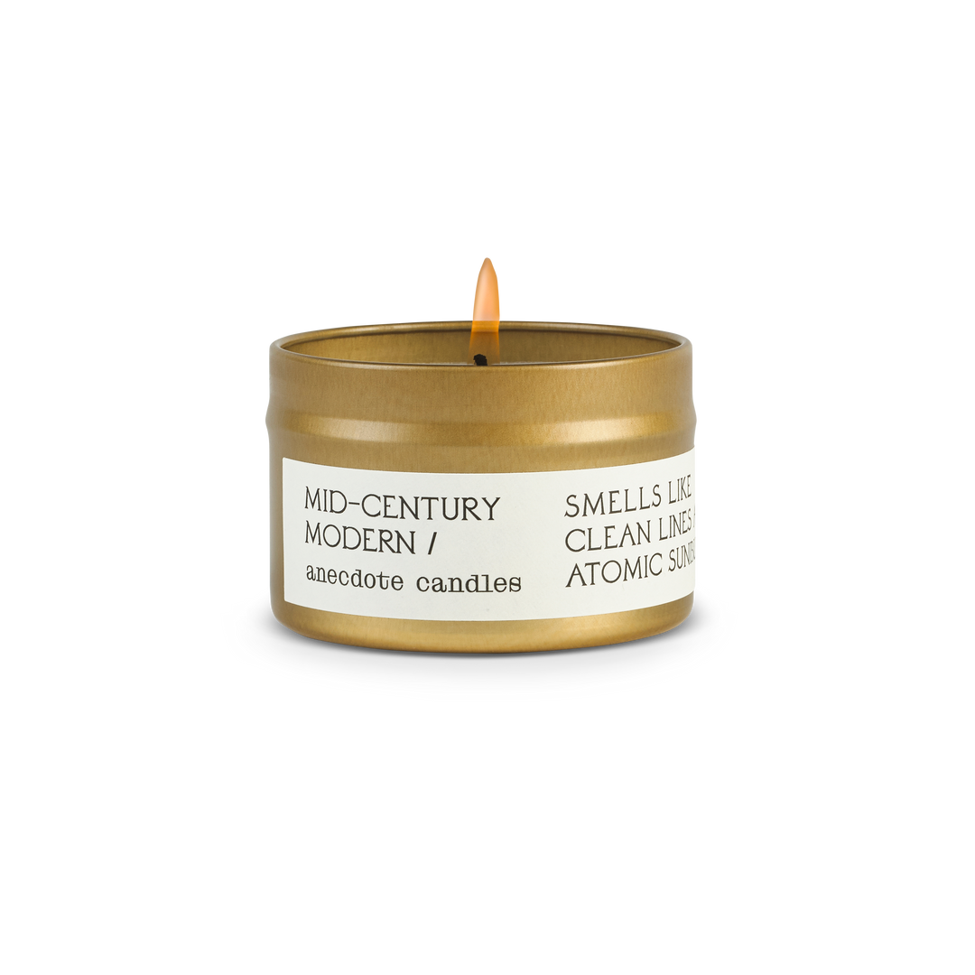 Mid-century Modern (Amber &amp; Vanilla) Candle: 7.8 oz Glass Jar