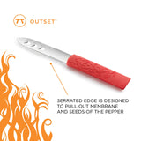 Outset Jalapeño Corer, Stainless Steel, 8"