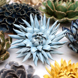 Ceramic Faux Flowers Succulents For Tabletop Or Wall Hangin: Peony Orange