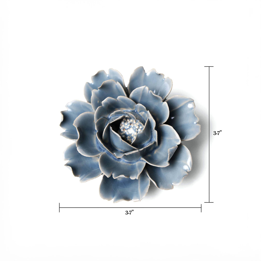 Hand Made Ceramic Wall Flower: Caramel