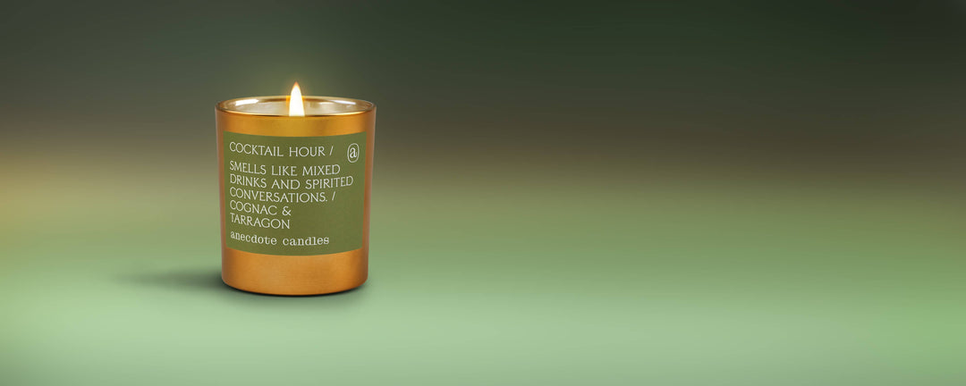 Cocktail Hour (Cognac &amp; Tarragon) Gold Tumbler Candle