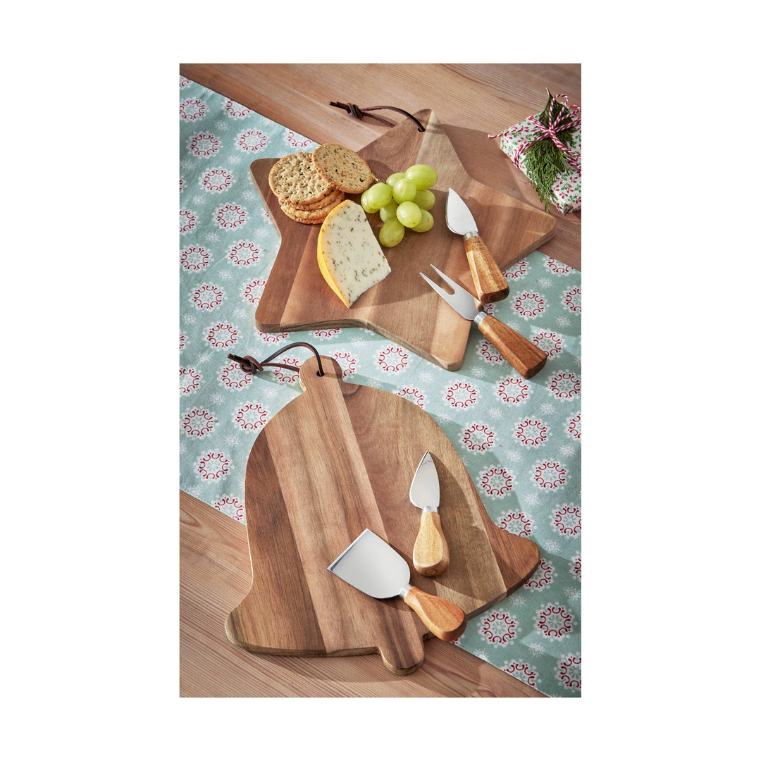 Star Board &amp; Cheese Utensil Set Natural Acacia Wood Everyday