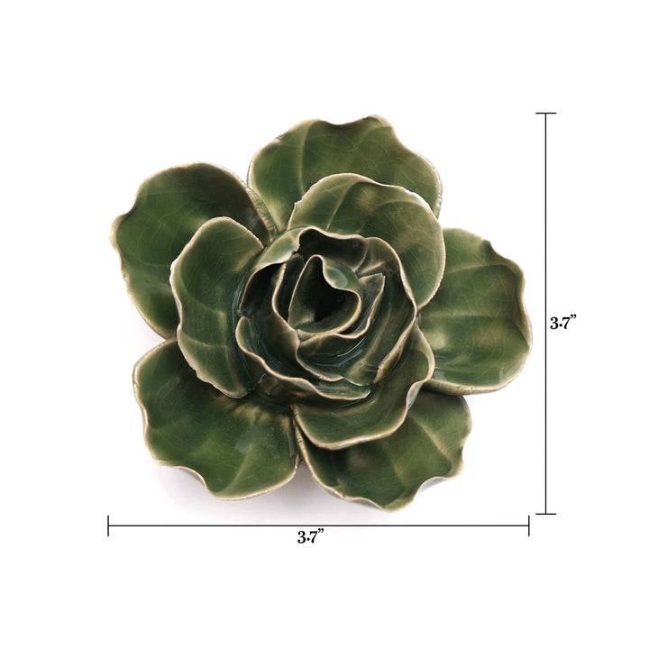 Hand Made Ceramic Wall Flower: Caramel