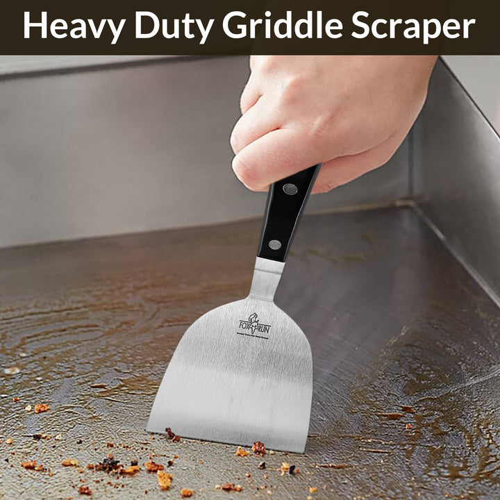 Fox Run Stainless Steel Griddle Scraper, 10.75”x 4.5”x 2.2"