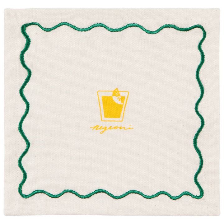 Happy Hour Cocktail Napkins Set of 4 Assorted: Off-White