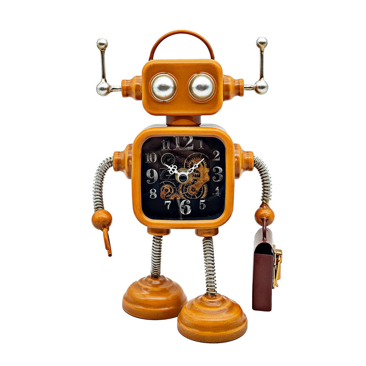 Industrial Robot Clock with Briefcase