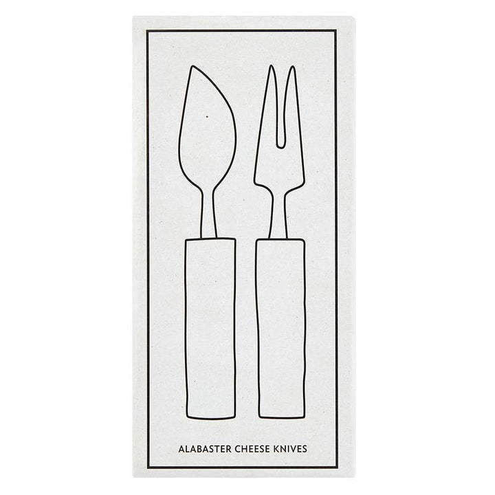 Alabaster Cheese Knives - Set of 2