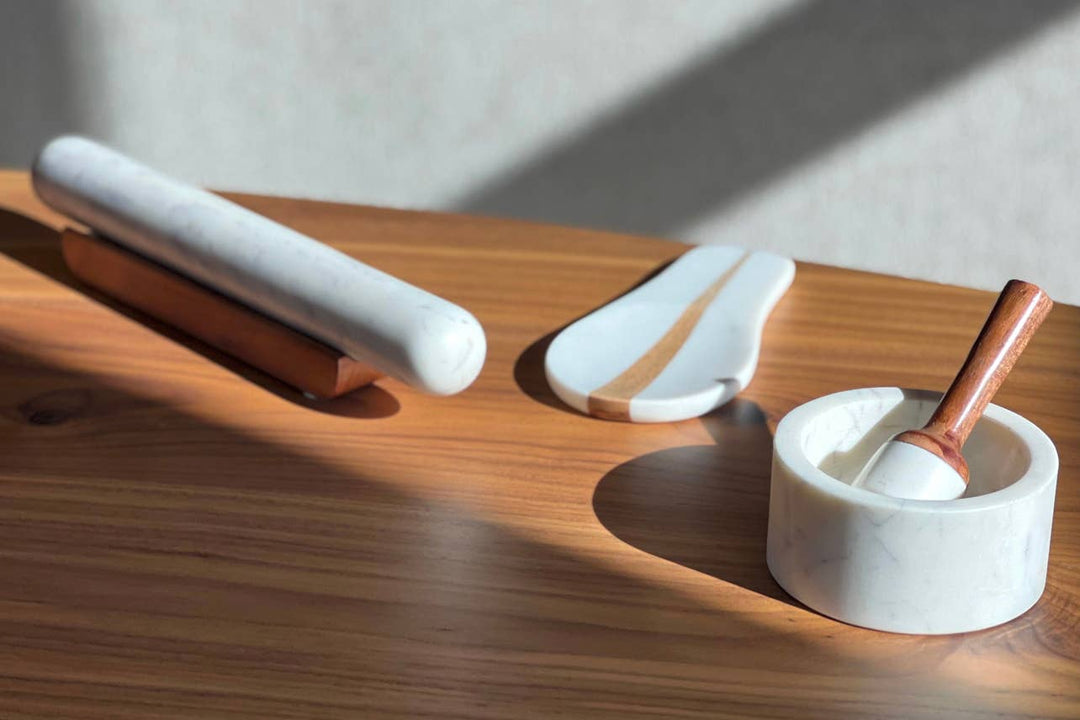 White Marble Mortar &amp; Pestle