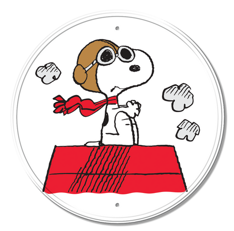 Snoopy Red Baron Tin Sign