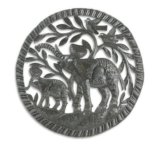 Elephant Trunk Show 3D Metal Haitian Wall Art