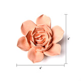 Ceramic Faux Flowers Succulents For Tabletop Or Wall Hangin: Peony Orange