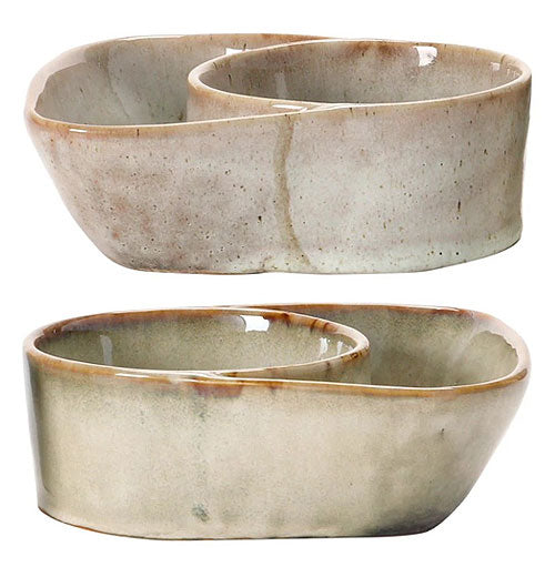 Stoneware Cracker and Soup Bowl