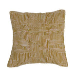 Cotton Pillow with Kuba Cloth Pattern