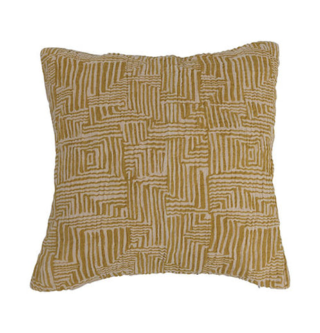 Cotton Pillow with Kuba Cloth Pattern