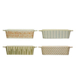 Hand-Stamped Stoneware Baker with Pattern
