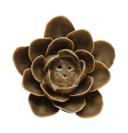 Handmade Stoneware Flower Incense Holder