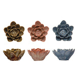 Handmade Stoneware Flower Incense Holder