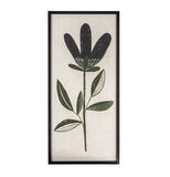 Wood Framed Textured Wall Décor with Flower