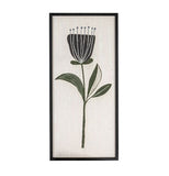Wood Framed Textured Wall Décor with Flower