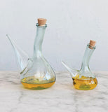 Recycled Glass Cruet with Cork Stopper