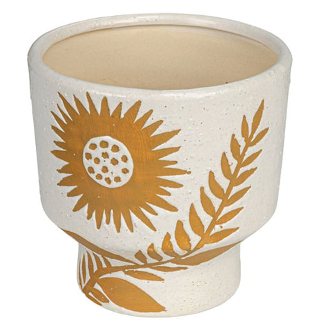 Coarse Stoneware Footed Planter