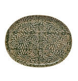 Stoneware Platter with Wax Relief Botanicals