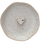 Incense Dish with Embossed Heart