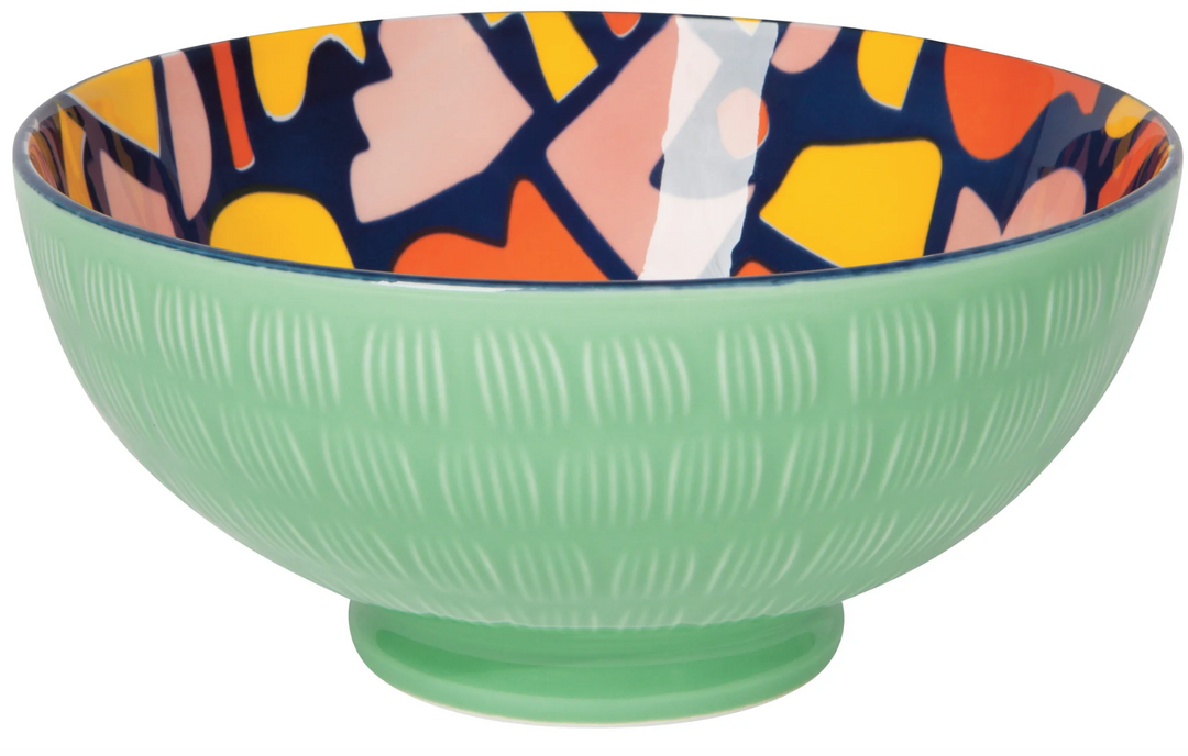 Bowl, 6 Inch Stamped "Doodle"