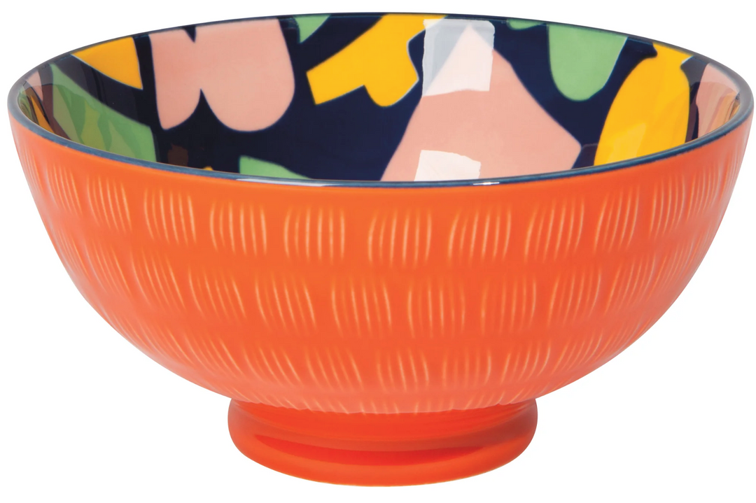 Bowl, 6 Inch Stamped "Doodle"