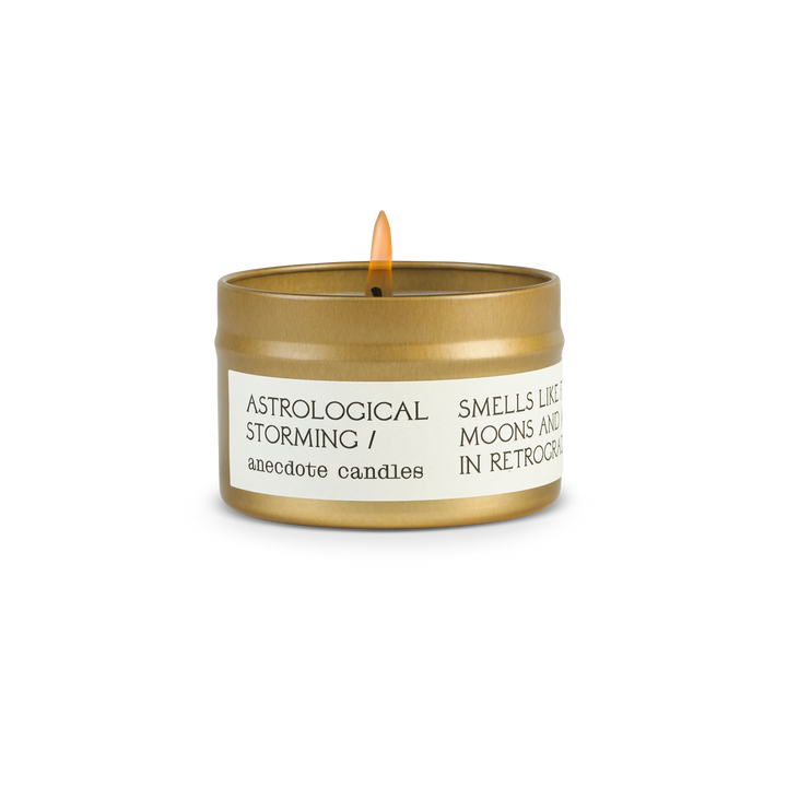 Astrological Storming (Sandalwood &amp; Incense) Candle: 7.8 oz Glass Jar