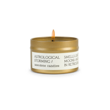 Astrological Storming (Sandalwood & Incense) Candle: 7.8 oz Glass Jar