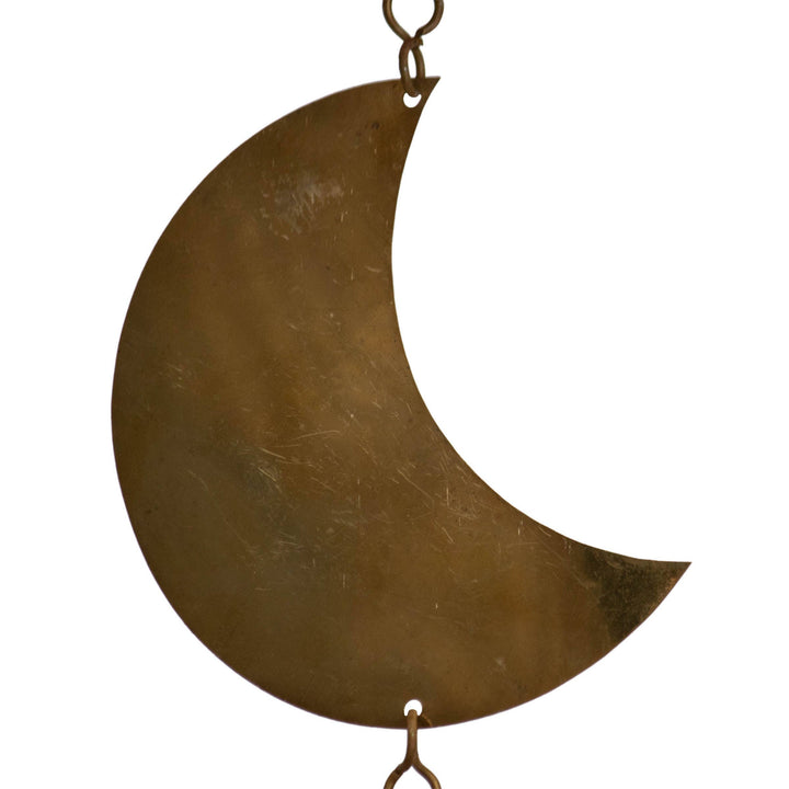 Moon Brass Terracotta &amp; Metal Hanging Wall Accent