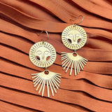 Handmade Helios Earrings: Silver over Gold