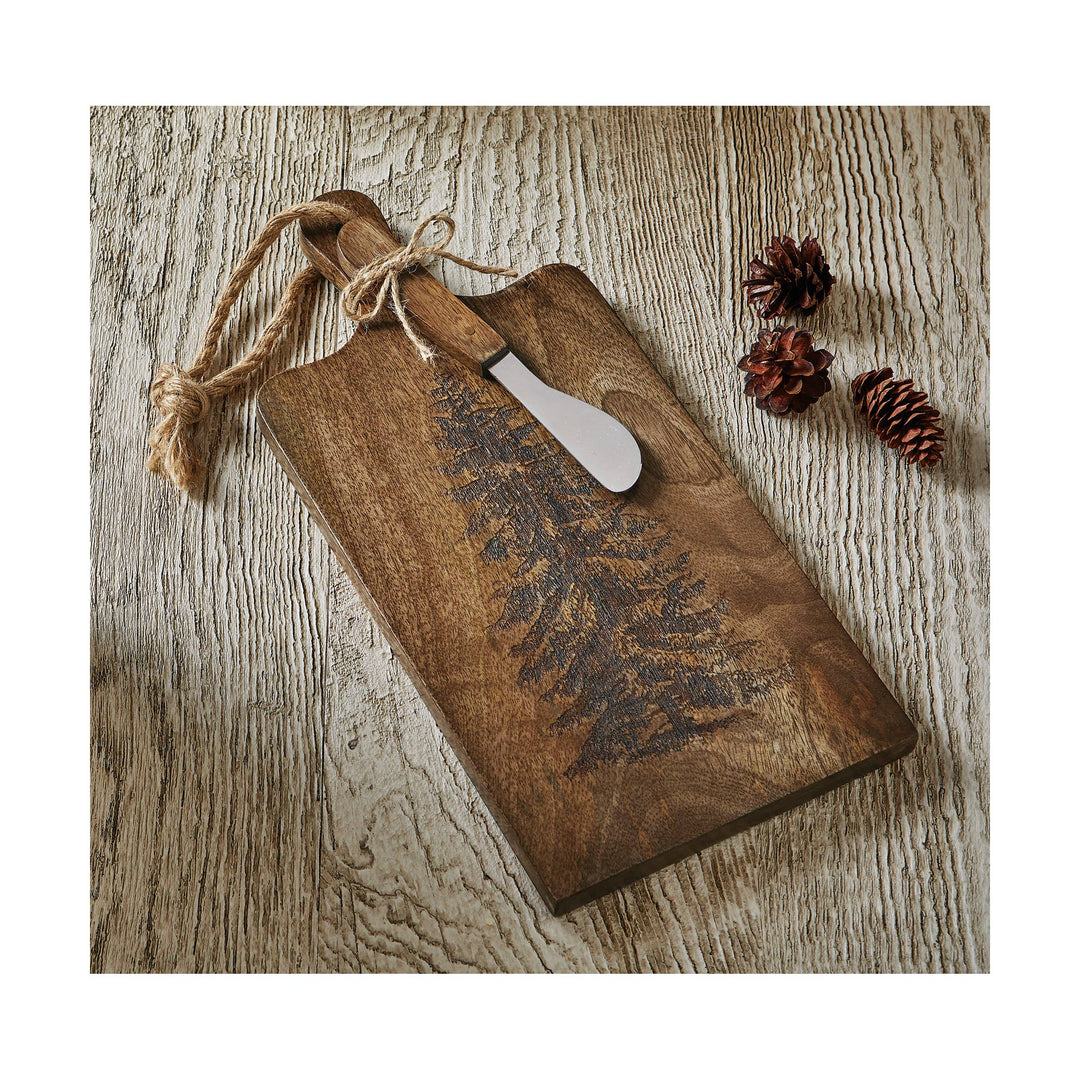 Evergreen Mango Wood Board &amp; Spreader