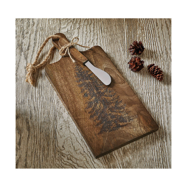 Evergreen Mango Wood Board &amp; Spreader