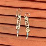 Handmade Moon Phase Earrings: Gold