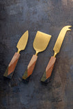 Galicia Marble Cheese Knives, Set of 3