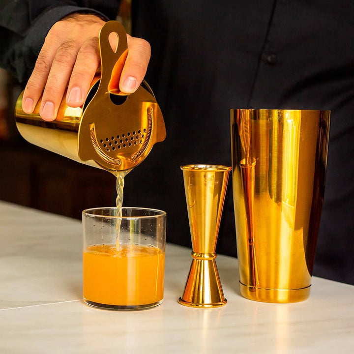 Craft Cocktail Bar Set, Gold (4 Piece)
