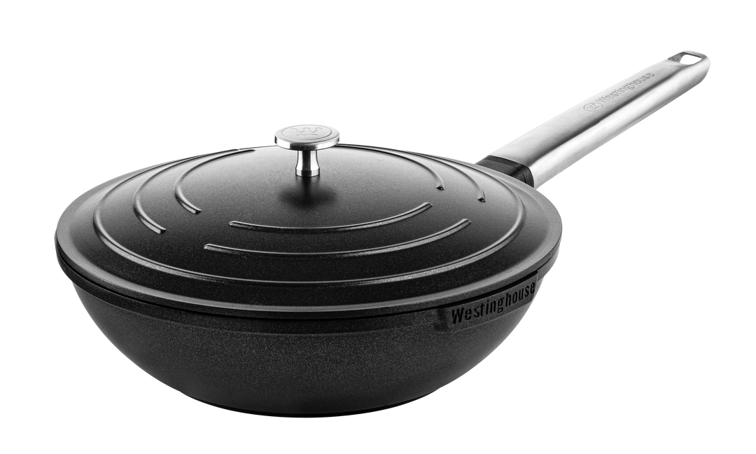 Westinghouse 11-Inch Wok with Lid - Performance Series: Blue