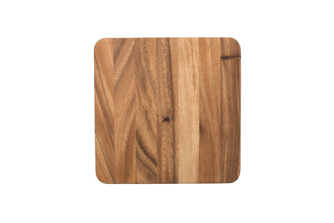 Ironwood Square Cutting Board, Acacia Wood, 9" x 9"