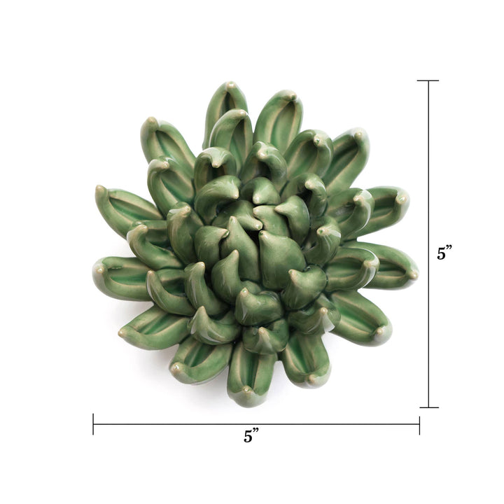Hand Made Ceramic Wall Flower: Caramel