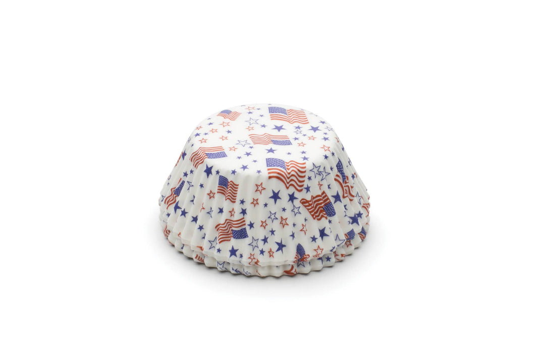 Fox Run Patriotic Cupcake Liners, 50 Count, 3" x 3"