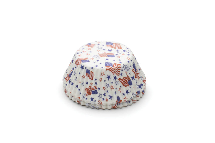 Fox Run Patriotic Cupcake Liners, 50 Count, 3" x 3"