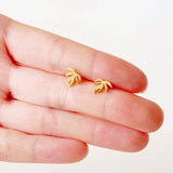 Rhaphidophora Decursiva Plant Studs | Hypoallergenic: Stainless Steel